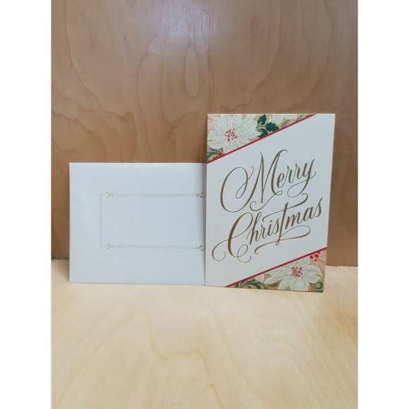 Hallmark Christmas Cards MERRY CHRISTMAS White Poinsettias Elegant, 16 Cards - Picture 4 of 5